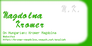 magdolna kromer business card